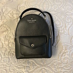 Kate Spade Schuyler Mini Backpack. Black, gold hardware.